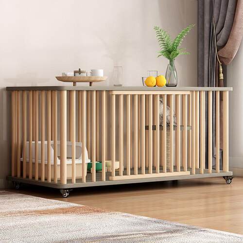 加工定制实木猫笼子猫别墅室内双层猫屋宠物店猫房猫柜超大空间
