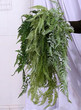 仿真清新绿植壁挂墙壁垂吊仿真绿色植物绿草波斯草蕨叶壁挂狼尾蕨