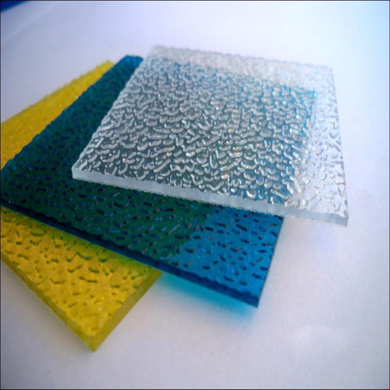 现货pc颗粒板透明实心砖石纹浴室阳台室内屏风隔断装饰颗粒板打孔