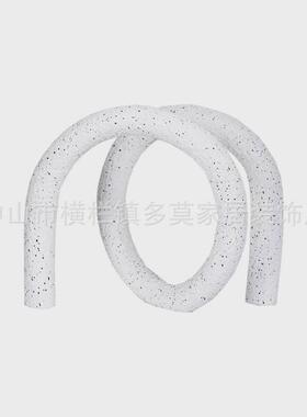 现代轻奢自由样板房树脂创意摆件管型玄关电视柜软装家居饰品