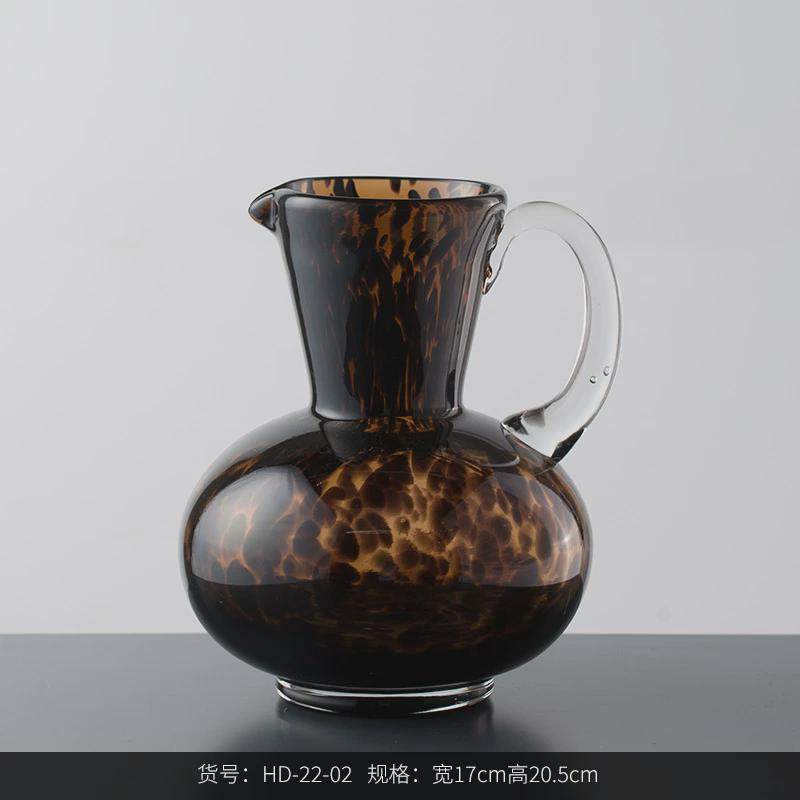 大秀家居饰品创意豹纹水培玻璃花瓶复古高级家居软装中古花器,鲜花速递/花卉仿真/绿植园艺,绿植,淘宝优惠券,粉丝福利购,淘宝优惠卷