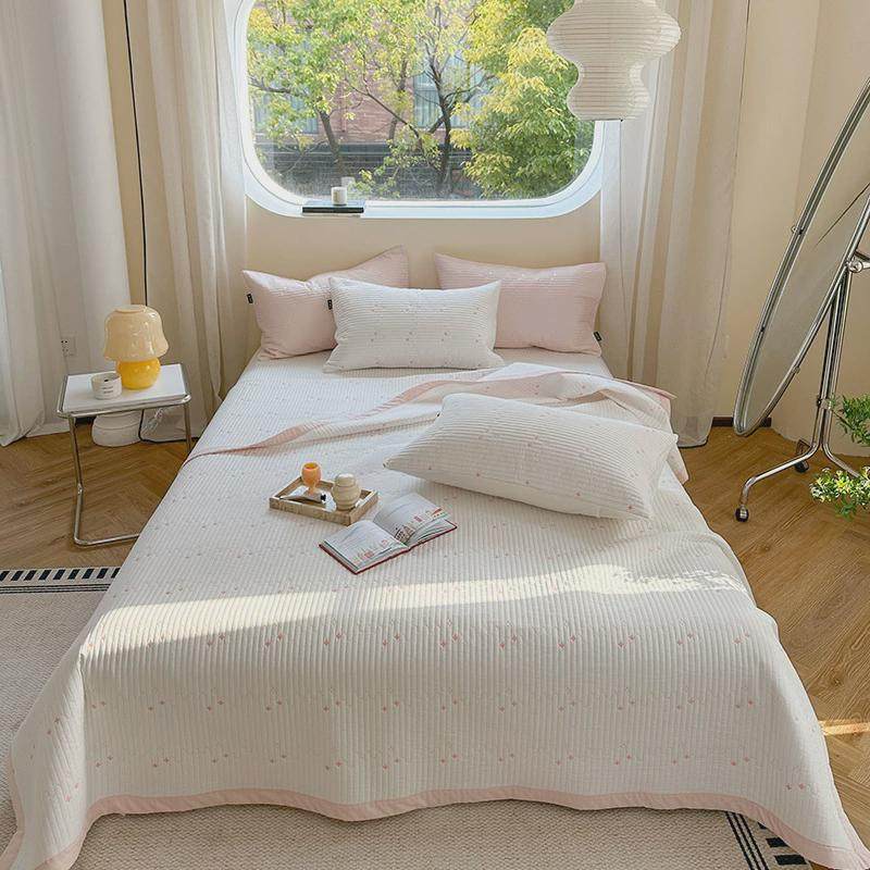 双面纯棉床单单件夹棉绗缝全棉榻榻米床盖三件套加厚四季防滑垫单,床上用品,床单,淘宝优惠券,粉丝福利购,淘宝优惠卷