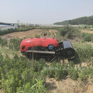 小型果园割草机 遥控割草机器人多功能履带除草碎草机自走式