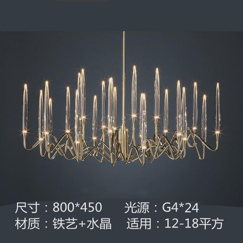 法式蜡烛水晶灯欧式个性创意气泡餐厅吊灯家用吧台简约装饰道具灯