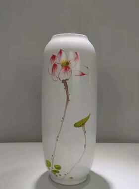 景德镇新中式创意家居简约陶瓷花瓶摆件客厅电视柜插花干花装饰品