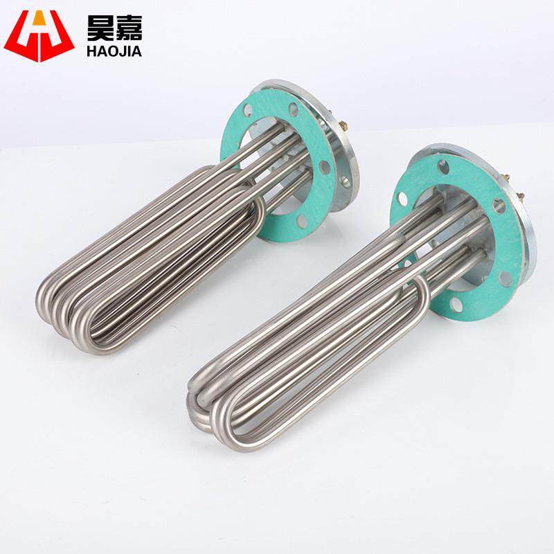 蒸烫机加热管蒸汽发生器蒸汽机锅炉法兰电热管380v9kw/12/18/24