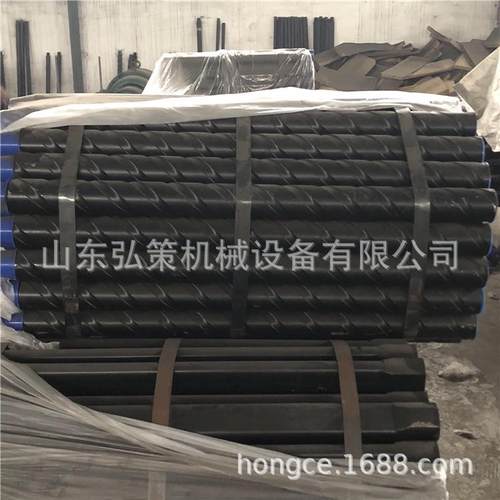 热销三棱地质螺旋槽钻杆φ73宝钢r780肋骨凹刻钻杆整体式螺旋钻杆