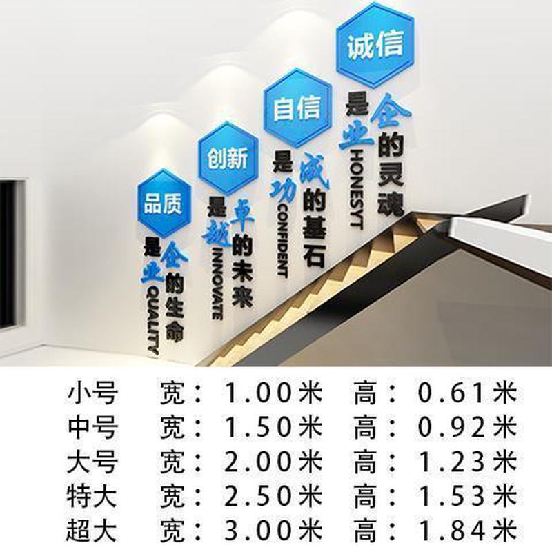 公司企业办公改造楼梯会议室文化墙面上装饰布置励志墙贴激励标语