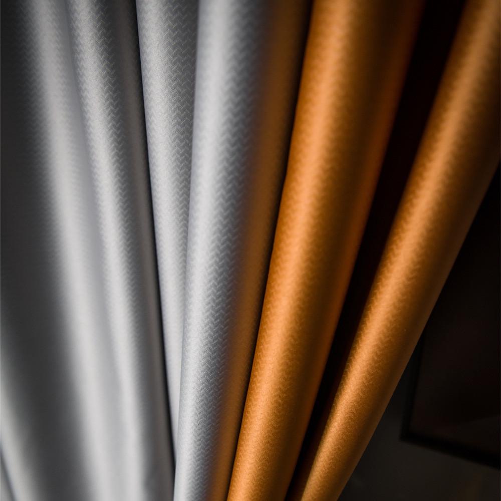 现代轻奢加厚黑丝高精密全遮光窗帘成品纯色客厅卧室阳台防晒隔热