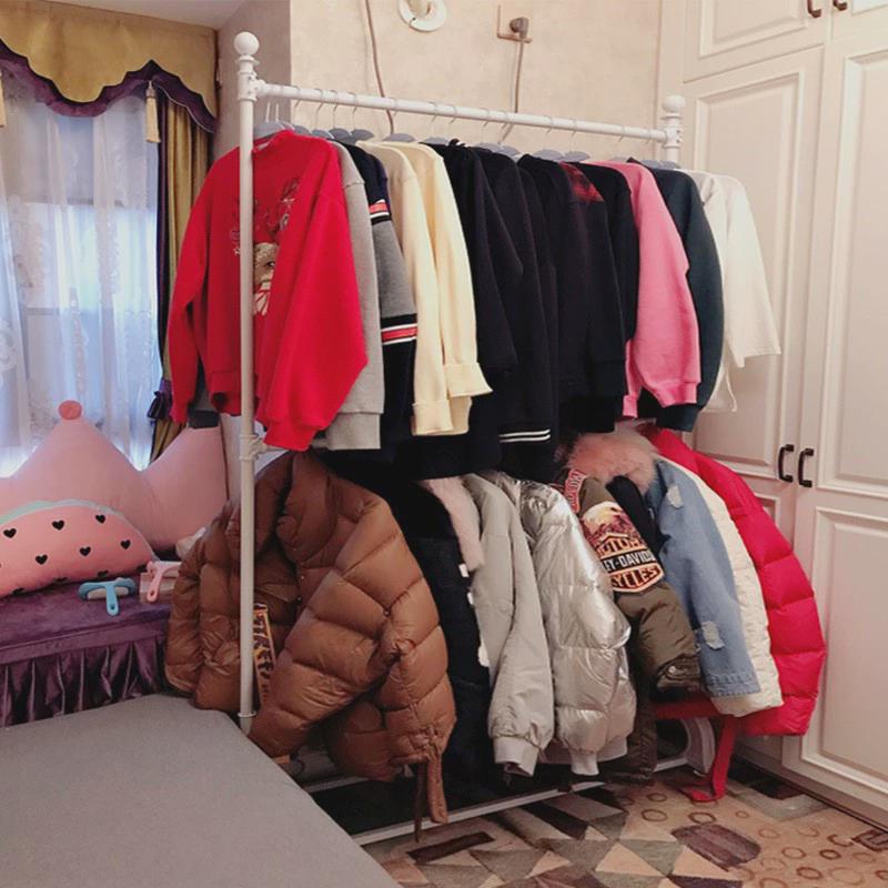 服装展示架落地式童装挂衣架男双层可升降女装店货架婚纱陈列架