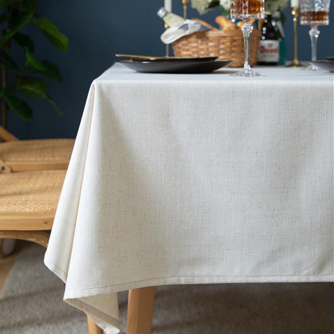 纯白色饭店婚庆户外甜品台装饰长方形酒店桌布餐厅圆桌台布