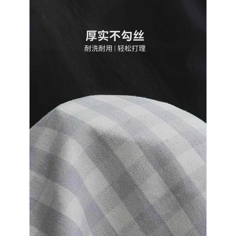 xyt夏季凉感格子粗布凉席麻布床单三件套亚麻软席单件布席夏老