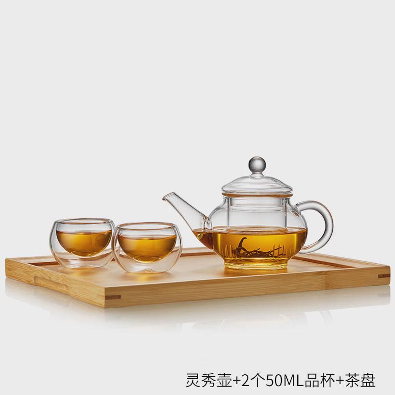 06ym玻璃茶壶小号过滤家用泡茶壶耐高温加厚迷你功夫茶具套