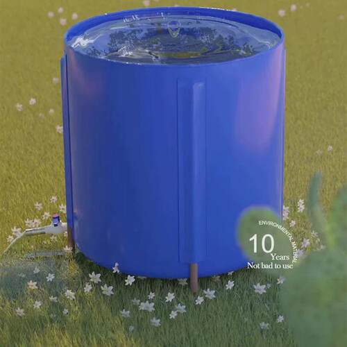 支架水池圆形加厚防水布钓鱼水池雨桶鱼池换水桶家用户外水收集器