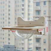 免打孔猫吊床猫窝猫床太空窝悬挂式 吸盘猫爬架猫挂窝晒太阳跳台