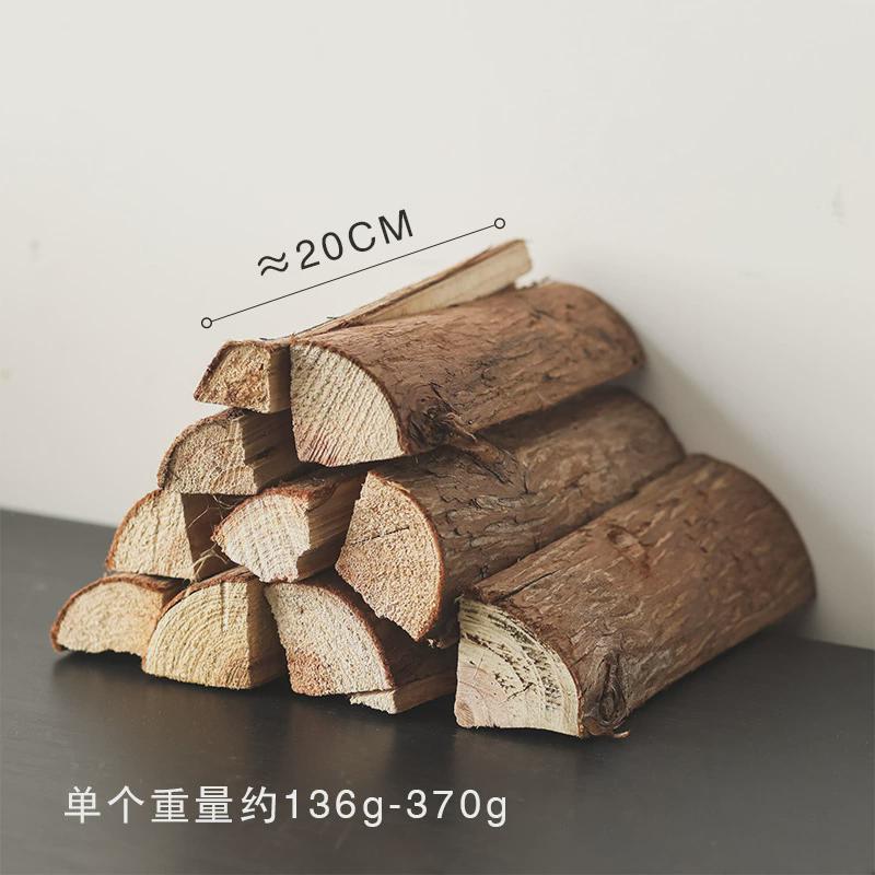 跨境手劈壁炉松木装饰品拍照道具篝火取暖天然干木柴木质工艺品