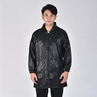 tuf4pu皮防水罩衣大人工作服防油防污男女围裙家用厨房加绒罩衣长