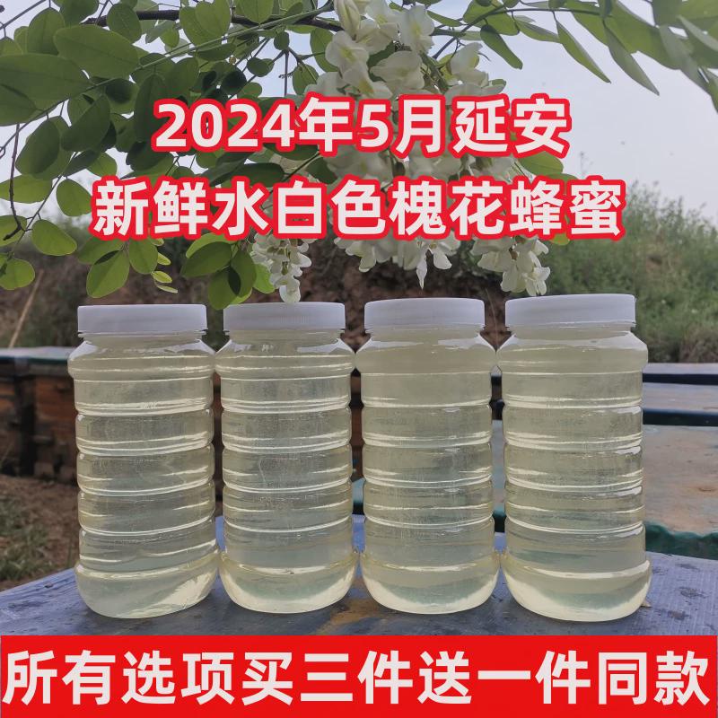 延安槐花蜂蜜2024年水白色农家自产新鲜成熟野生洋槐花蜂蜜儿童