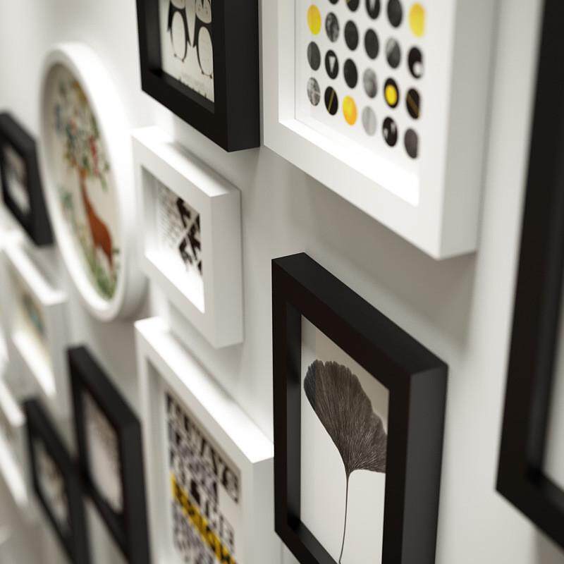 包邮实木相框金零点8144】罗德里格简约【创意照片墙/相框墙