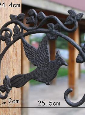 21n铸铁欧式铁艺挂钩小鸟工艺品古典怀旧风格庭院吊蓝壁挂