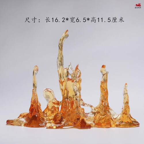 琉璃笔摆件中式文房笔山笔搁香插太湖石镇纸书房装饰宋式山水山