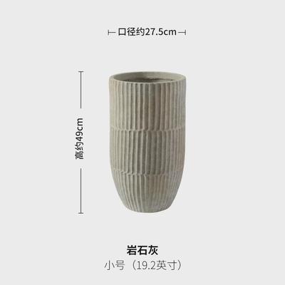北欧户外圆柱仿水泥氧化镁泥特大号花盆客厅高庭院绿植柠檬树盆栽