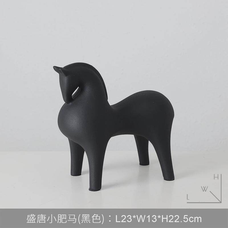 简约高级感抽象马摆件电视柜轻奢样板间创意家居客厅玄关软装饰品