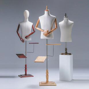 模特道具男半全身人台服装店展示模特 橱窗假模 半身模特衣架