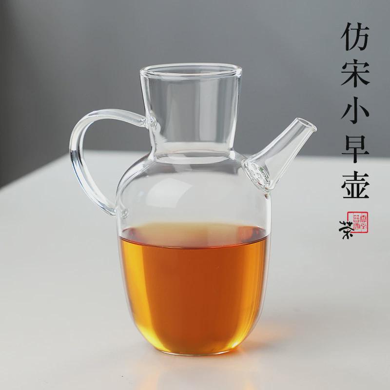 仿宋玻璃茶壶大容量中式水经注绿茶壶高硼硅执壶煮茶壶花茶果茶壶