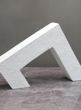 树脂摆件现代简约白色抽象建筑几何卧室书房餐厅客厅桌面家居饰品