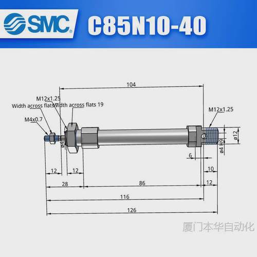 smc迷你气缸c85n/cd85n10/12-10/25/40/50/80/100/125/160/200