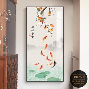 道油画现代深圳装饰画过玄关福字简约墙画入户壁画大芬走廊挂画村