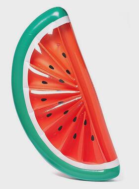 夏季热销红色西瓜充气浮排躺椅大型游泳圈户外浮床水上躺椅