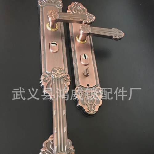 鸿威新中式304不锈钢红古别墅门大把手不锈钢面板把手多功能加强