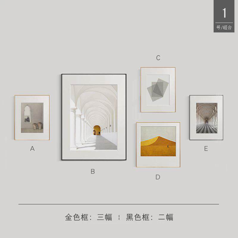 客厅装饰画沙发背景墙挂画北欧风格创意现代简约壁画餐厅组合壁画