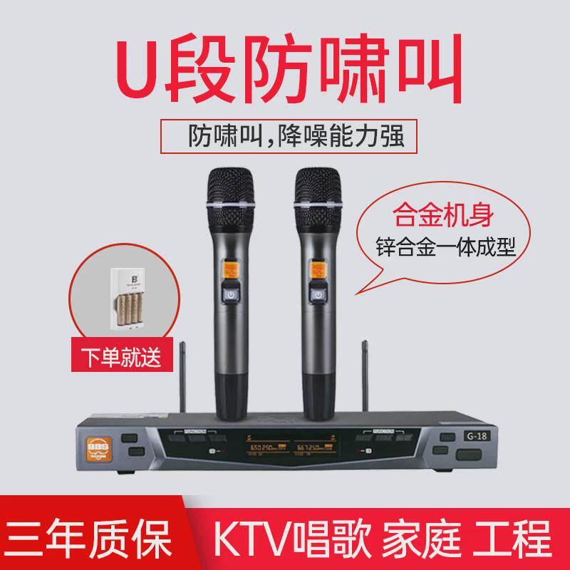 bbs无线话筒一拖二G18家庭麦克风/话筒