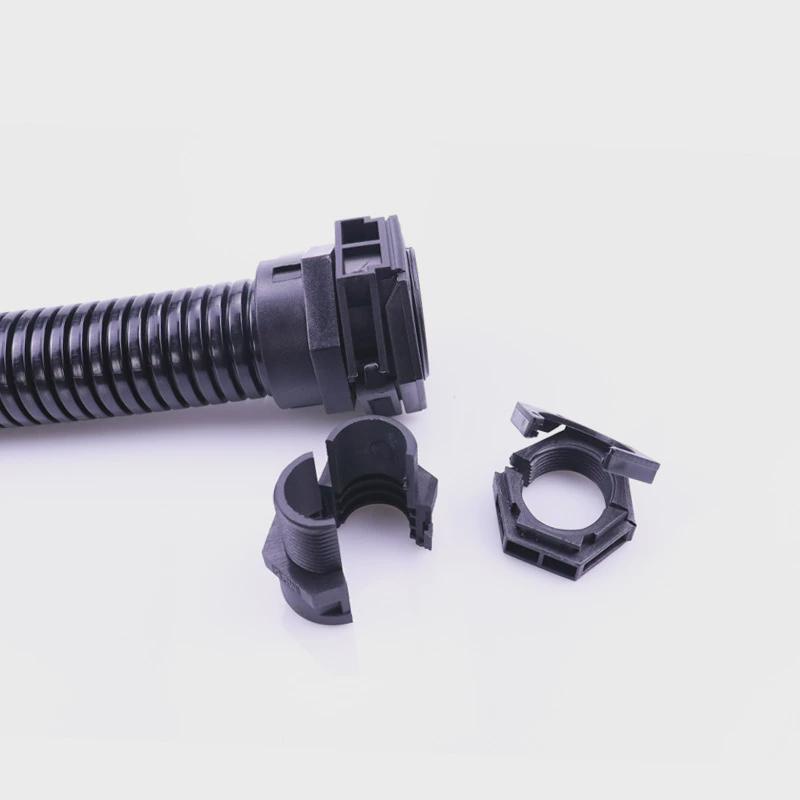 双开口尼龙波纹穿线管软管护线管PA66电缆电线套管PP阻燃管特惠