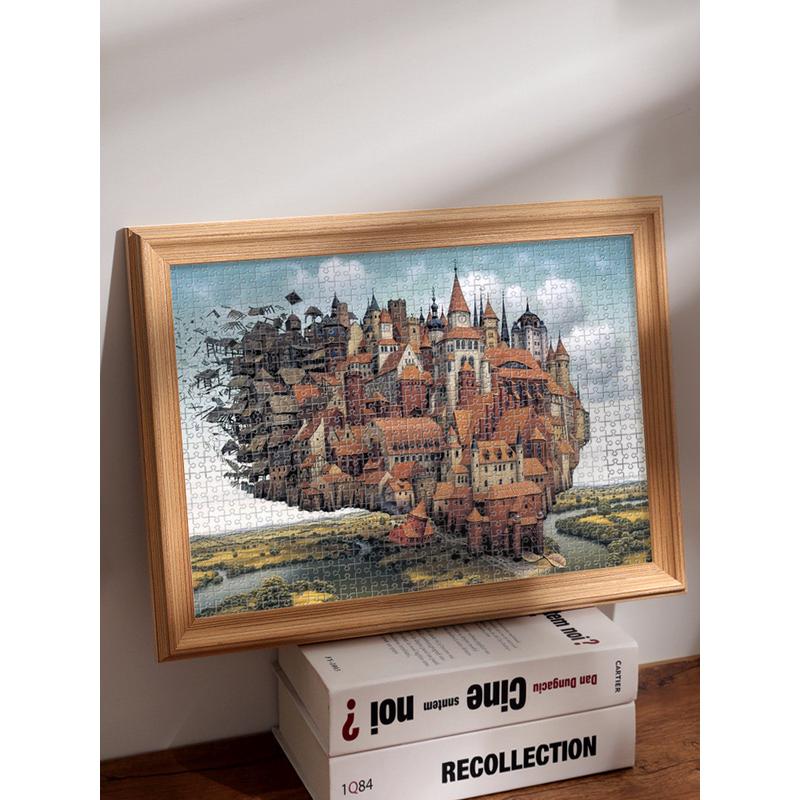 86M0实木拼图裱框1000片画框装裱拼图框框架相框装裱框块架框边框