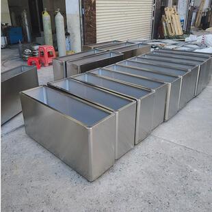 热卖室外花箱铁艺户外花槽组合花钵花坛不锈钢花器移动成品树箱