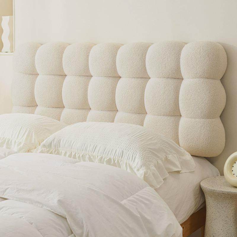 2025新款床头靠背靠枕雪球床头软包免洗小奶油风榻榻米无床头新款,居家布艺,床头靠垫,淘宝优惠券,粉丝福利购,淘宝优惠卷