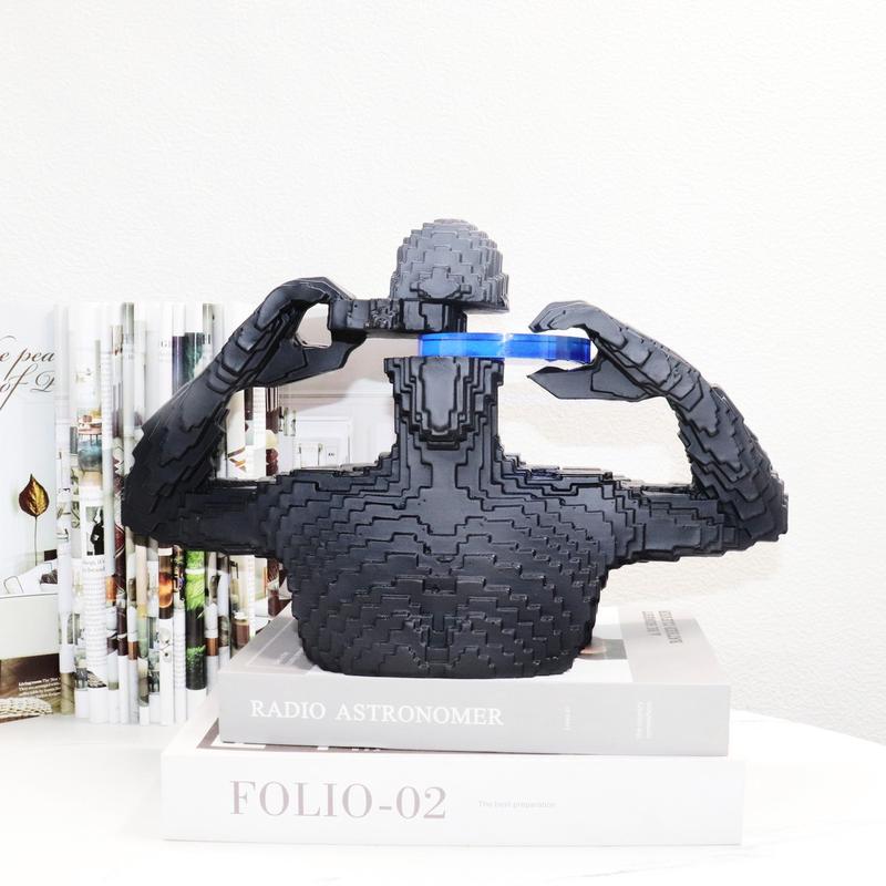 现代简约创意马赛克人物雕塑摆件样板房客厅电视玄关酒柜软装饰品