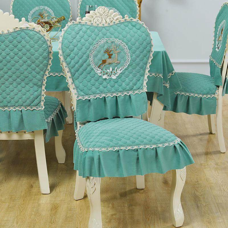 S588欧式餐椅垫套装圆形餐桌布布艺冬季水貂绒鹿椅子套罩家用餐桌,居家布艺,桌布,淘宝优惠券,粉丝福利购,淘宝优惠卷