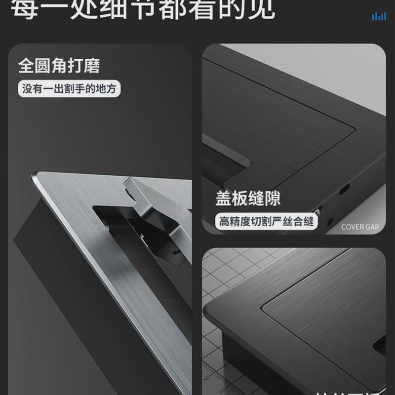 办公桌穿线盒桌面线孔盖电脑桌走线盒电视柜穿线孔盖隐藏极窄新款