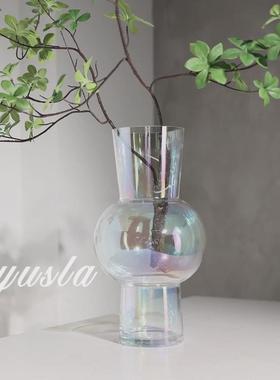 热销现代简约电镀客厅餐厅茶几花器桌面花瓶摆件样板售楼部软软装