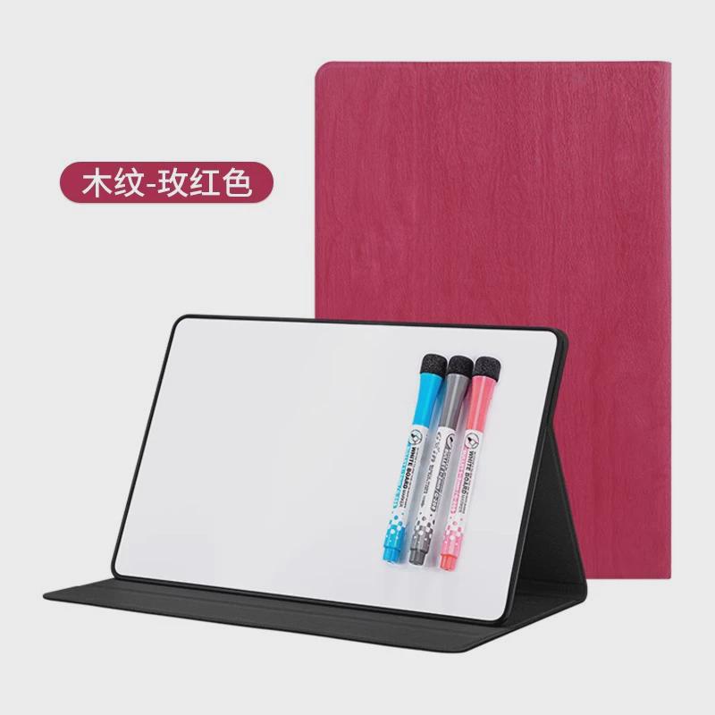 磁性pu软皮会议记录便携式书写板质板办公折叠支架式桌面小黑板