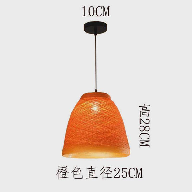 餐厅吊灯编织麻线现代简约单头创意个性艺术卧室吧台饭店餐桌灯具