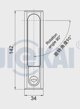 批发PM499控制箱柜门机械锁工业柜锁MS818配电箱锁平面锁开关柜锁