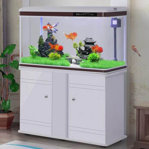 源头工厂创海智能桌面生态金鱼缸客厅家用中大型玻璃免换水水族箱