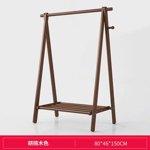 落地衣帽架挂衣架简易卧室家用实木衣服架子门后晾衣架鞋架一体