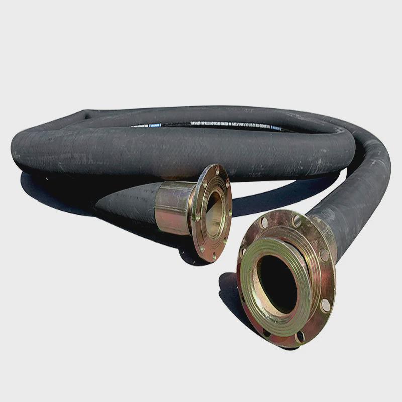 法兰橡胶管软管大口径法兰橡胶耐磨输水胶管过油过水钢丝编织胶管